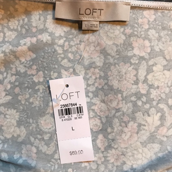 NWT LOFT Rose Garden Flutter Swing Dress Large - Picture 7 of 7